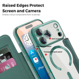 Luxury Transparent Flip Leather Wallet Magnetic Case For iPhone