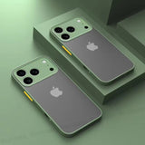 Shockproof Matte Clear Hard Case For iPhone