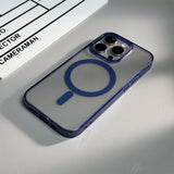 Matte Transparent Color Armor Magnetic Case For iPhone