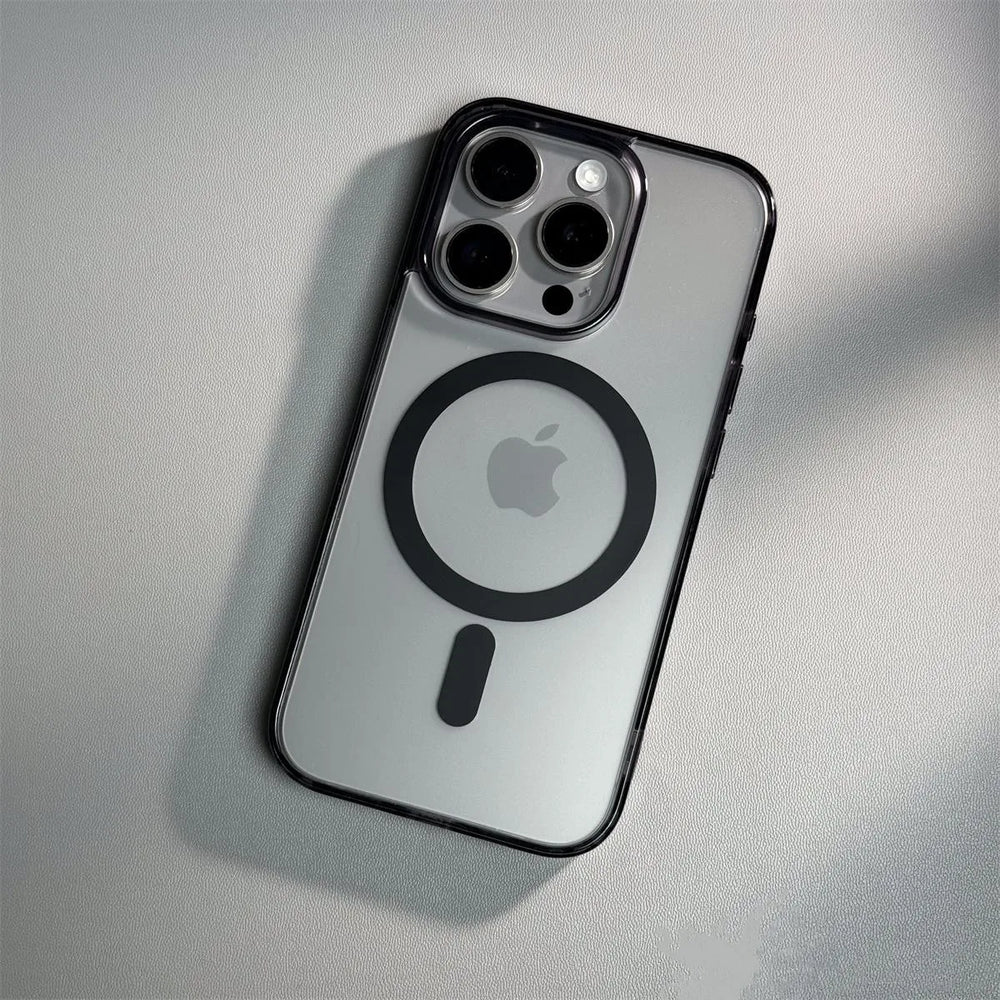 Matte Transparent Color Armor Magnetic Case For iPhone