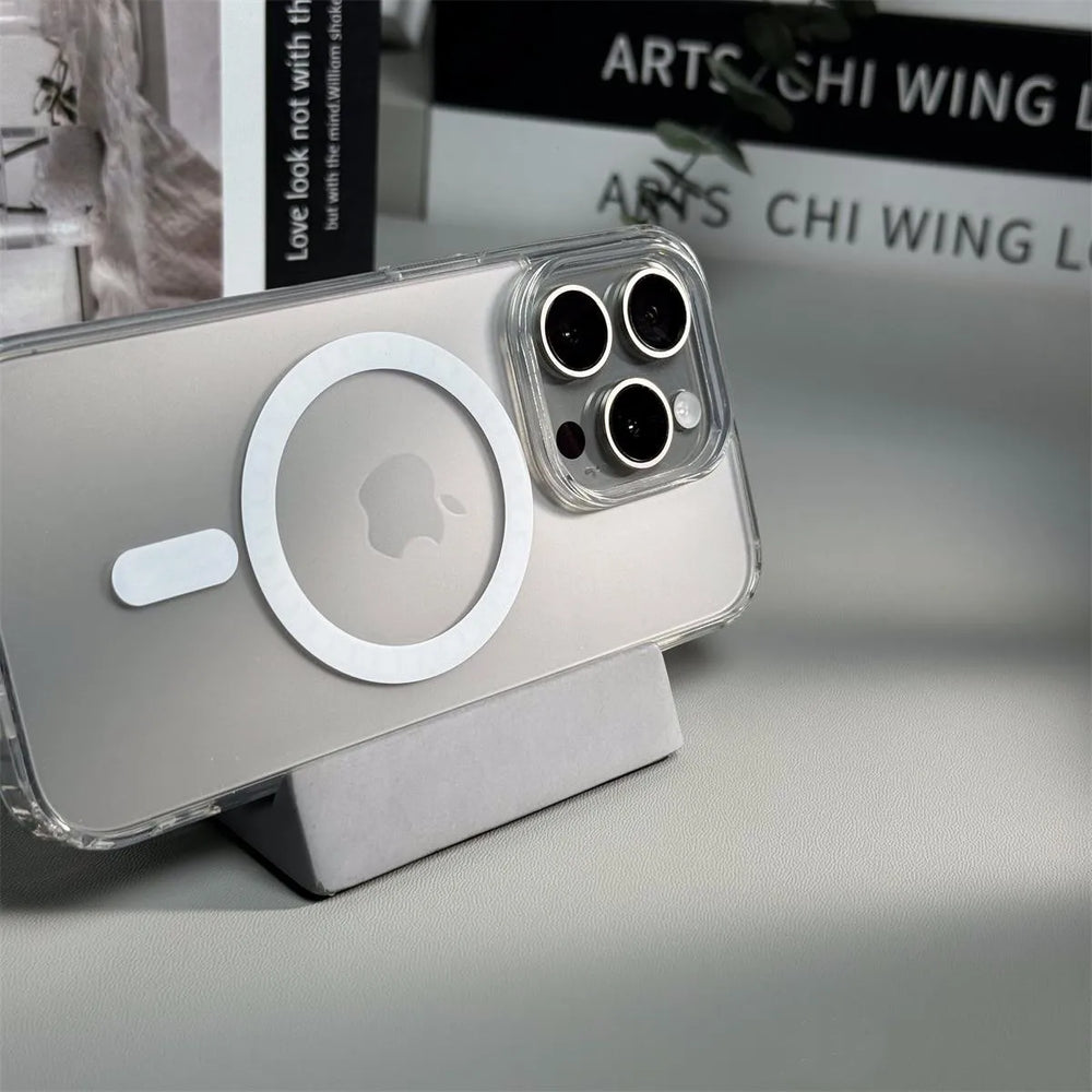 Matte Transparent Color Armor Magnetic Case For iPhone