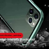 Metal Frame Double Sided Glass Magnetic Case For iPhone