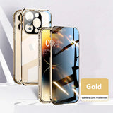 Metal Glass Magnetic 360°Full Protection Case For iPhone