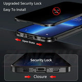 Metal Glass Magnetic 360°Full Protection Case For iPhone