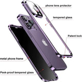 Metal Glass Magnetic 360°Full Protection Case For iPhone