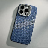 Metal Lens Kickstand Starry Sky Relief Magnetic Case For iPhone