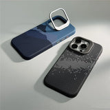 Metal Lens Kickstand Starry Sky Relief Magnetic Case For iPhone