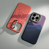 Metal Lens Kickstand Starry Sky Relief Magnetic Case For iPhone