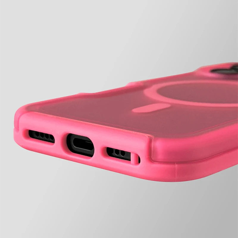 Neon Color Translucent Magnetic Case For iPhone