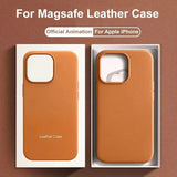 New 2024 Luxury Official Magnetic Leather Case for iPhone