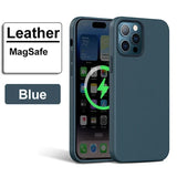 New 2024 Luxury Official Magnetic Leather Case for iPhone