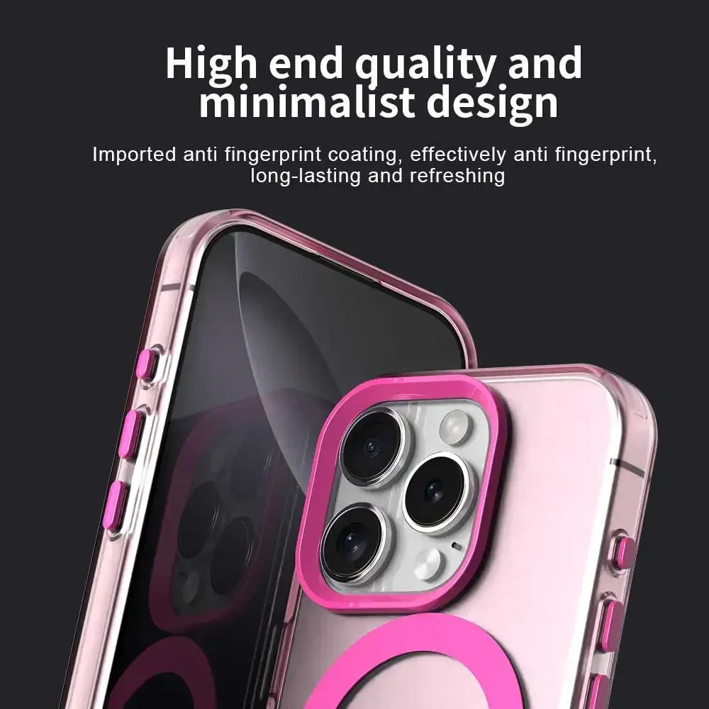 New Matte Candy Magnetic Transparent Case for iPhone