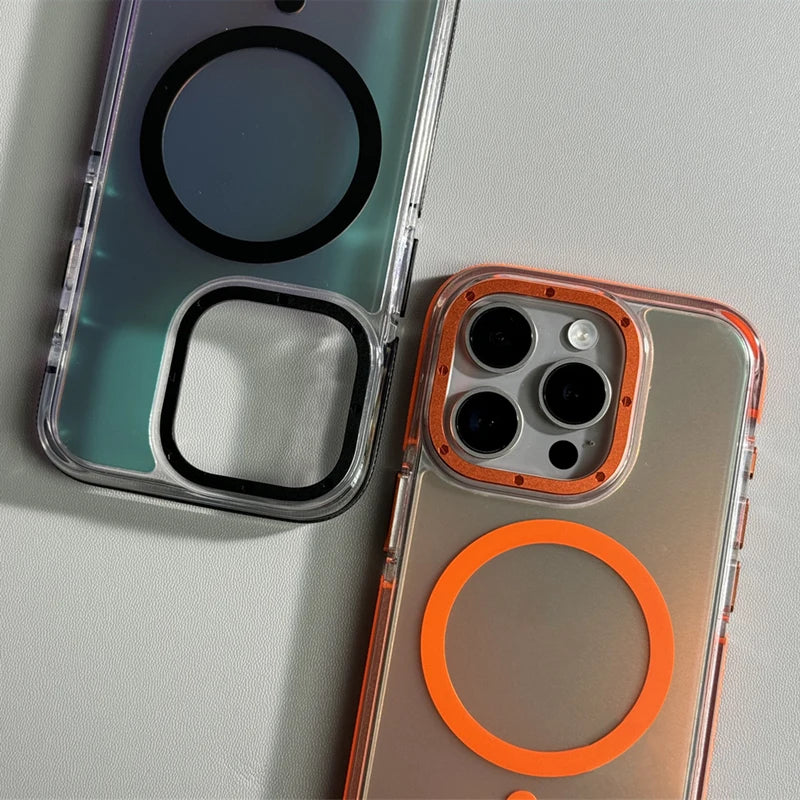 Non-slip Bumper Laser Magnetic Case for iPhone