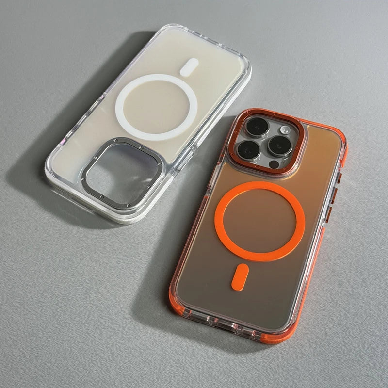 Non-slip Bumper Laser Magnetic Case for iPhone