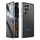 Metal Glass Magnetic 360°Full Protection Case For Samsung