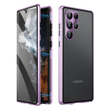 Metal Glass Magnetic 360°Full Protection Case For Samsung