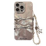 3D Silver Bow Case For iPhone