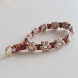 Braided Cotton Rope Flower Phone Chain Lanyard