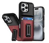 Macaron Card Holder Multi-function Stand Case For iPhone