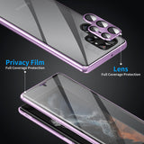 Metal Glass Magnetic 360°Full Protection Case For Samsung