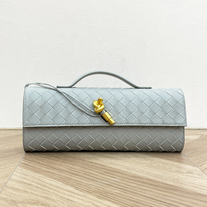 Handmade Cowhide Braided Clutch Bag