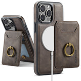 Magnetic New Leather Card Slot Case For iPhone