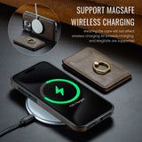 Magnetic New Leather Card Slot Case For iPhone