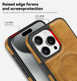 Leather Bracket Shockproof  Magnetic Case For iPhone