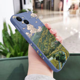 Silicone Pastoral Scenery Case For iPhone