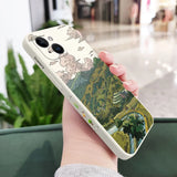 Silicone Pastoral Scenery Case For iPhone