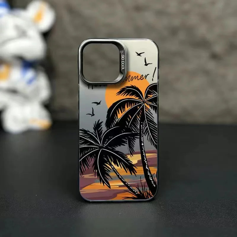 Summer Scenery Coconut Tree Case For iPhone