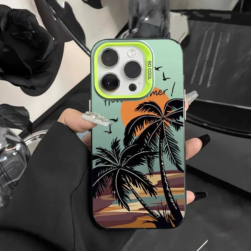 Summer Scenery Coconut Tree Case For iPhone