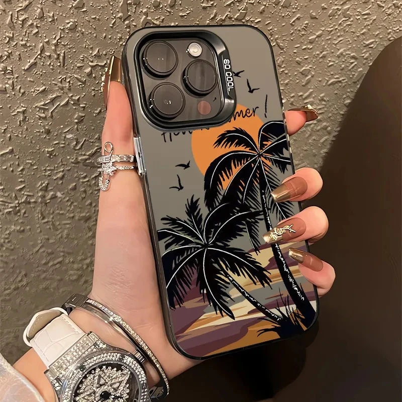 Summer Scenery Coconut Tree Case For iPhone