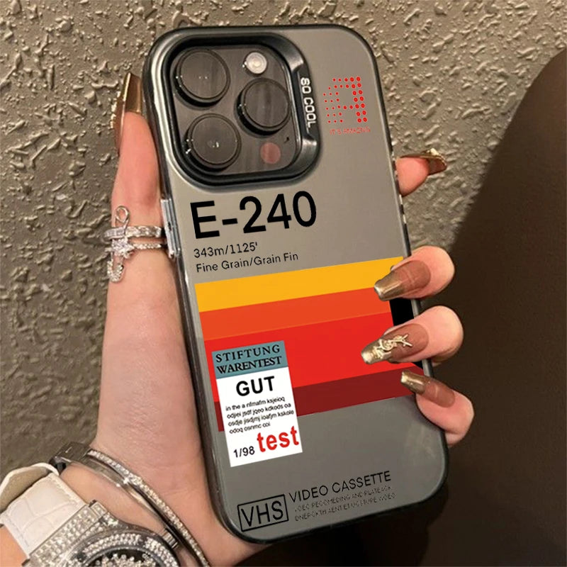 Shockproof Bumper Plane Ticket Label Matte Laser Case For iPhone