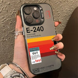 Shockproof Bumper Plane Ticket Label Matte Laser Case For iPhone