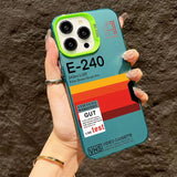 Shockproof Bumper Plane Ticket Label Matte Laser Case For iPhone