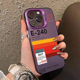 Shockproof Bumper Plane Ticket Label Matte Laser Case For iPhone