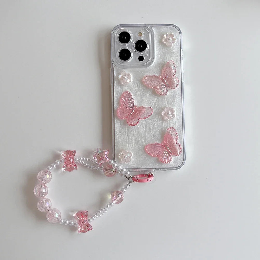 3D Butterfly Bracelet Case For iPhone