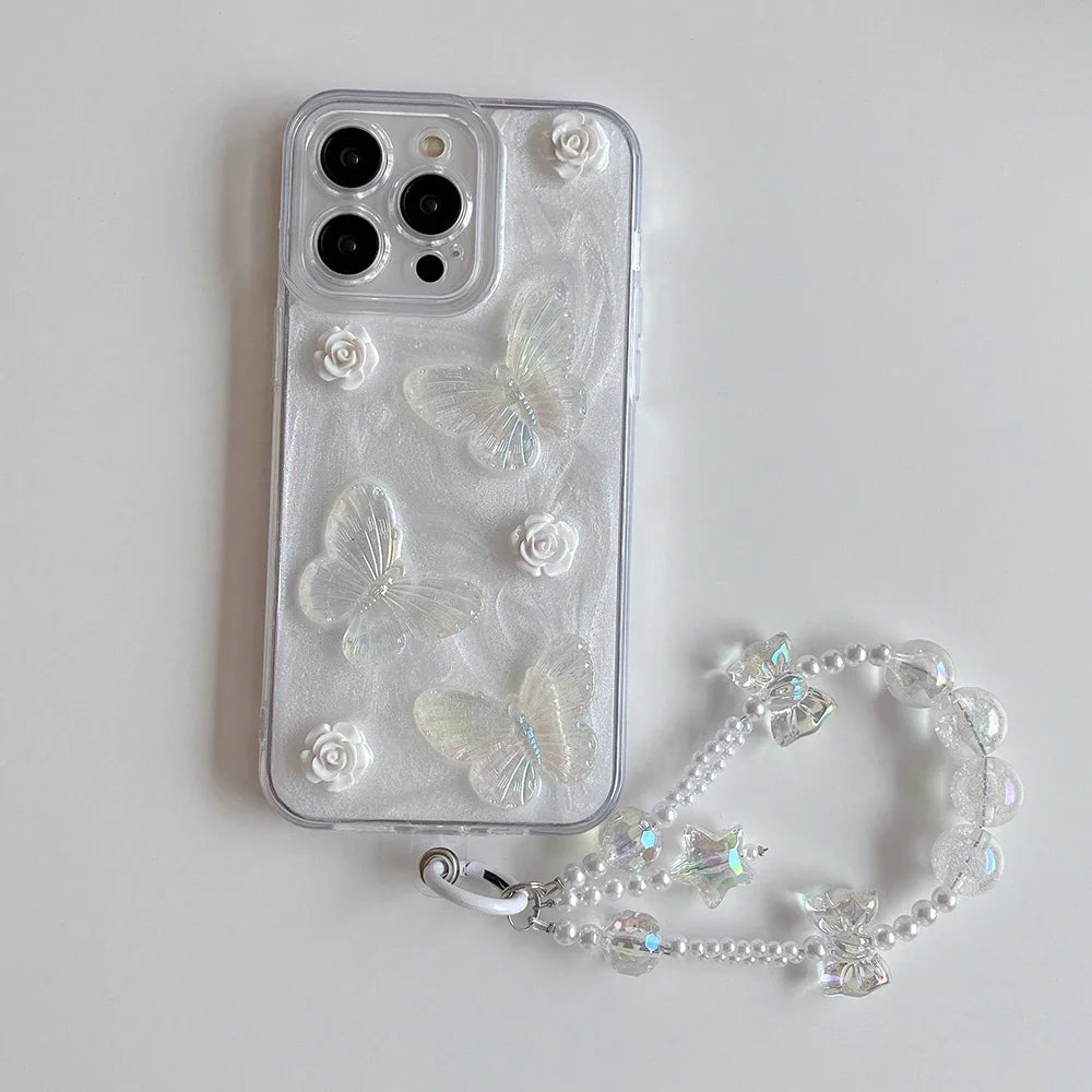 3D Butterfly Bracelet Case For iPhone