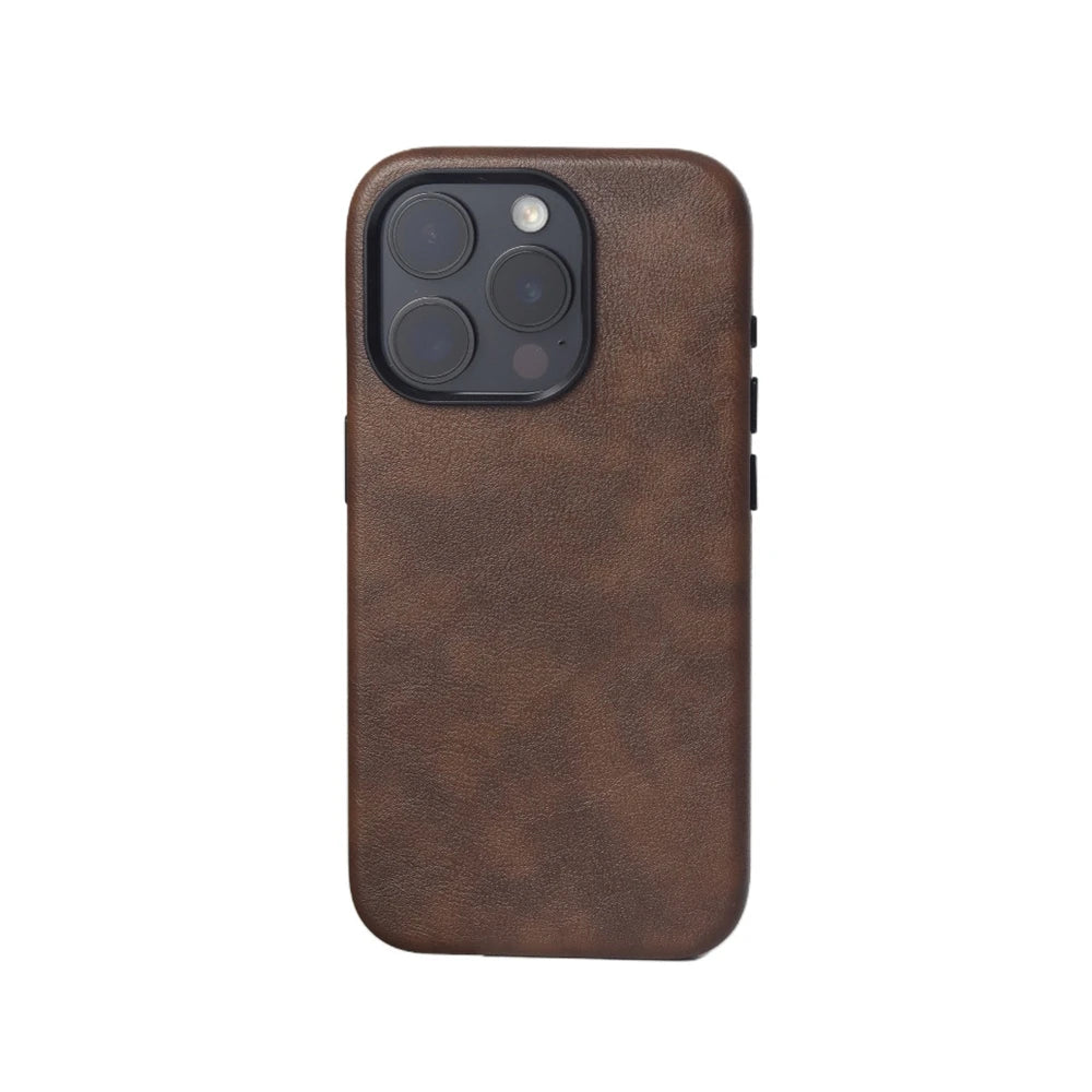 Retro Business PU Leather Magnetic Case For iPhone