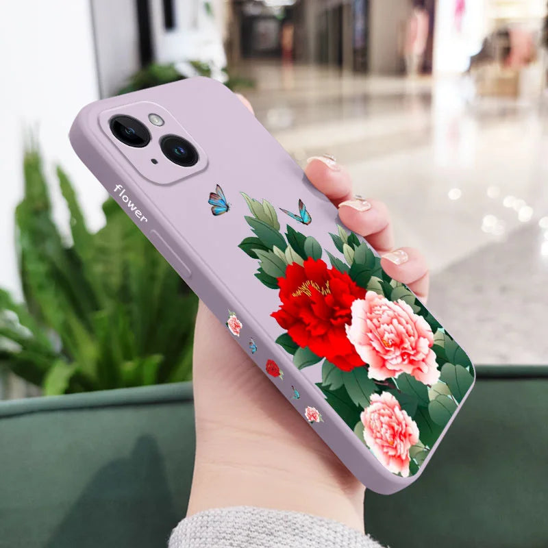 Rich Flower Silicone Case For iPhone