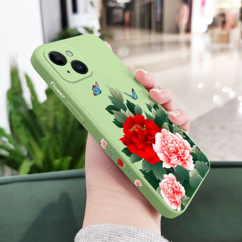 Rich Flower Silicone Case For iPhone