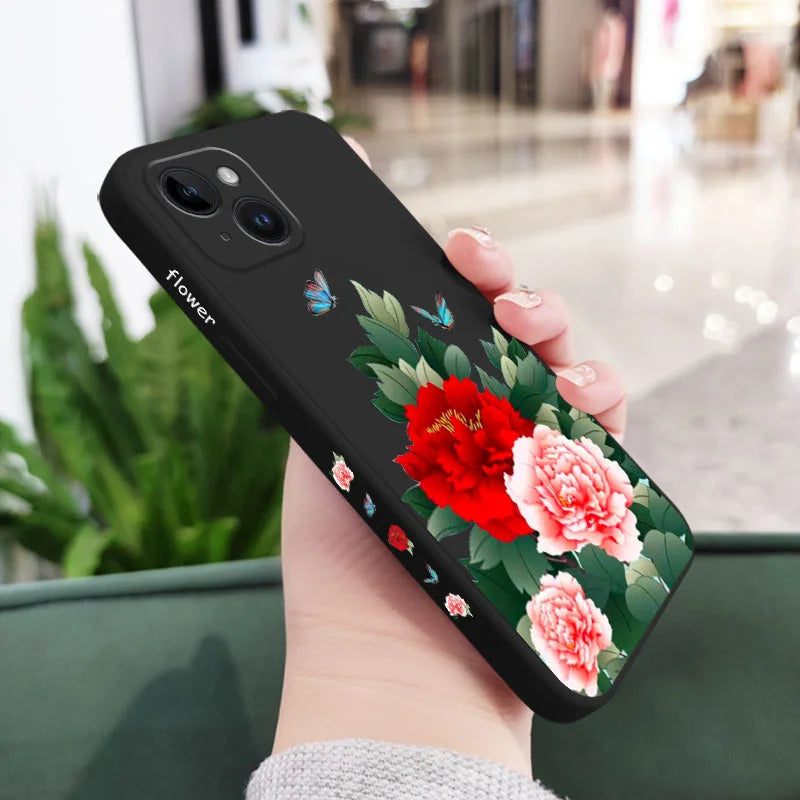 Rich Flower Silicone Case For iPhone