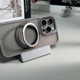 Rotatable Ring Holder Magnetic Alloy Lens Case for iphone