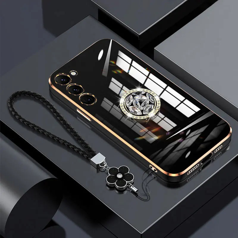 Plating Diamond Ring Case For Samsung Galaxy