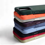 Luxury Shockproof Magnetic Fiber Leather Case For iPhone