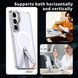 Luxury Metal Bracket Folding Stand Magnetic Case For Samsung