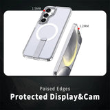 Luxury Metal Bracket Folding Stand Magnetic Case For Samsung