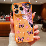 Magnetic Butterfly Pattern Phone Case For iPhone