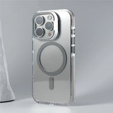 Luxury Camera Lens Holder Transparent Magnetic Case For iPhone
